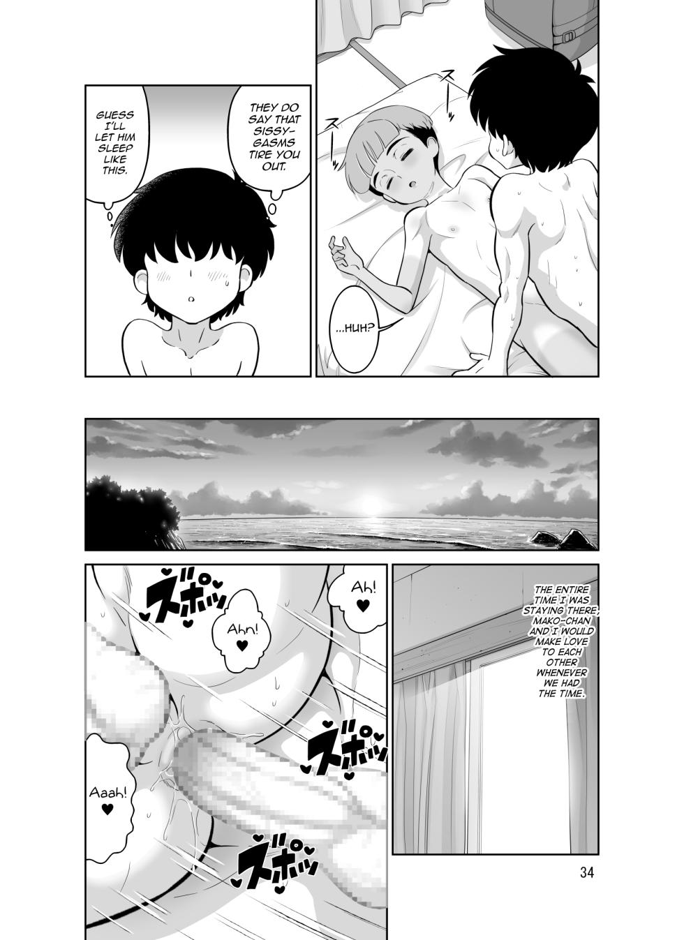 [DOZA Village (Dozamura)] Shukuhakusaki no DoS Hiyake Danshi o Mesuiki sasetara Gachi de Horerareta Ohanashi [English] [mysterymeat3] [Digital] - Page 34