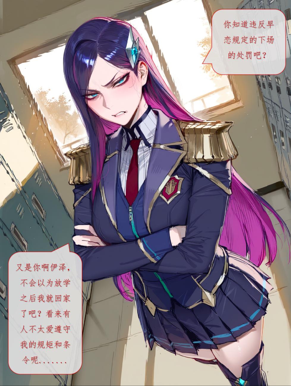 [Bilibili格温酱]❤️战斗学院凯特琳的雌堕秩序❤️(英雄联盟漫画) [AI Generated] - Page 4
