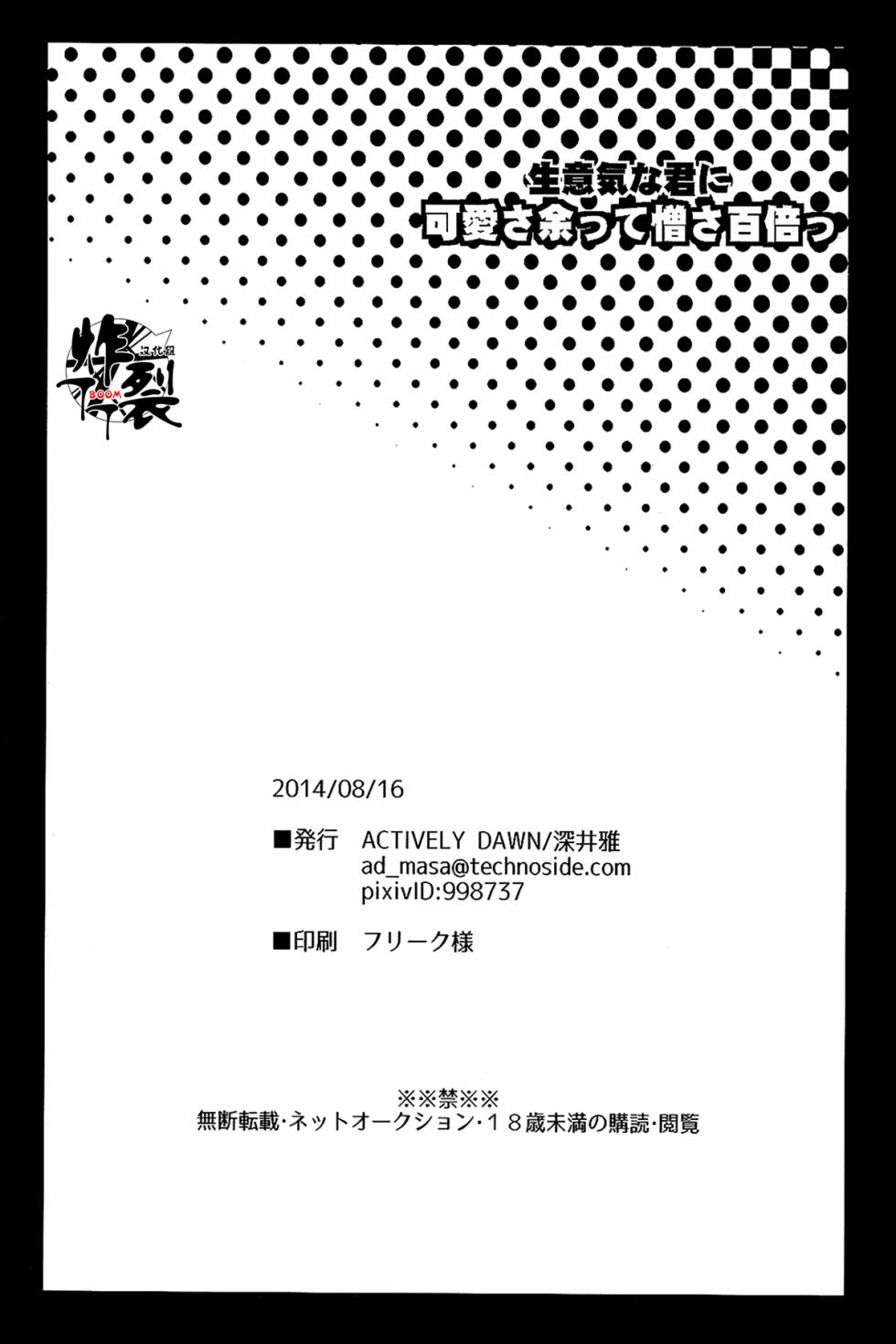 [ACTIVELY DAWN(Fukai Miyabi)]Namaki na Kimi ni Kawaisa amatte nikusahyakubaixi | 任性的你让我又爱又恨(Magi)[Chinese][丁丁炸裂汉化组] - Page 26