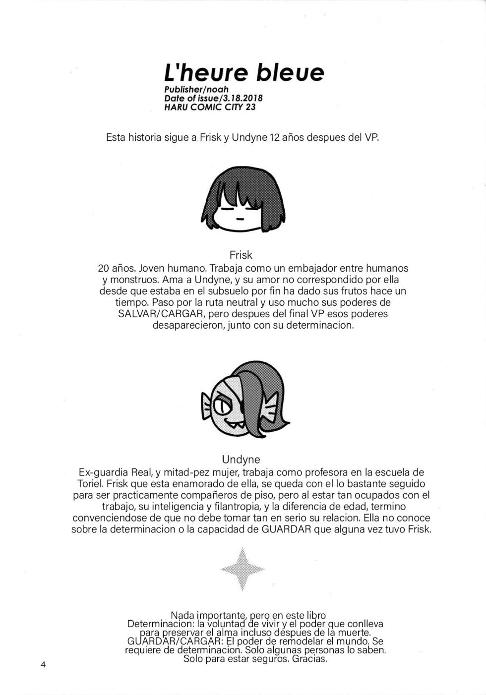 (Minna no Ketsui 2) [Pipiya (Noix)] CLEARLY (Undertale) [Spanish] - Page 4