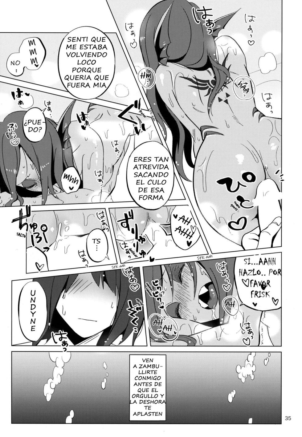 (Minna no Ketsui 2) [Pipiya (Noix)] CLEARLY (Undertale) [Spanish] - Page 35