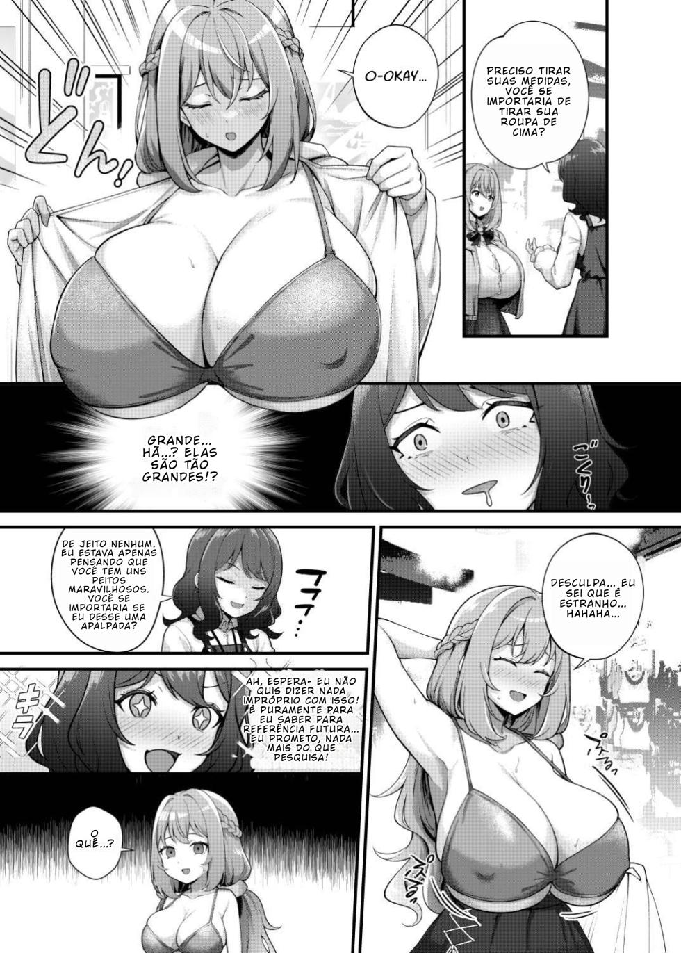 [Kannko Bokujyo (Kannko)] Choubakunyuu de Bonyuu Taishitsu no Watashi to Bakunyuu Daisuki Hentai Baito Senshi no Kusareen [Português PT-BR] [BLACKSUB] - Page 4