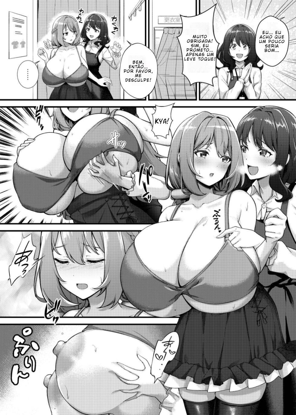 [Kannko Bokujyo (Kannko)] Choubakunyuu de Bonyuu Taishitsu no Watashi to Bakunyuu Daisuki Hentai Baito Senshi no Kusareen [Português PT-BR] [BLACKSUB] - Page 5