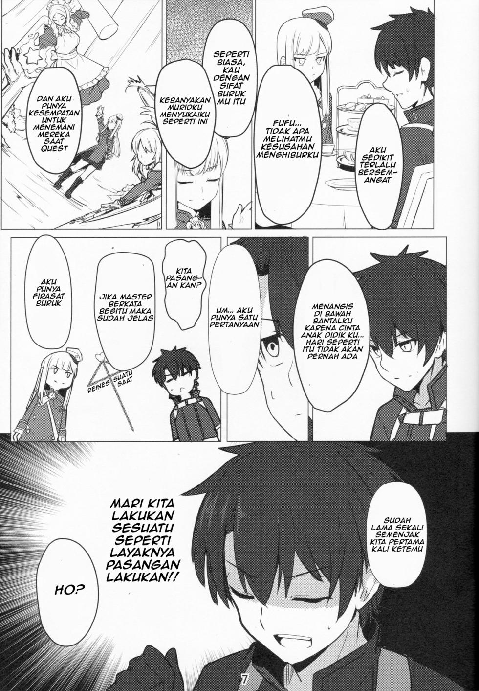(C96) [Ohanabatake (Siseki Hirame)] Lady Reines no Manadeshi - Lady Reines's favorite Disciples (Fate/Grand Order) [Indonesia] - Page 6
