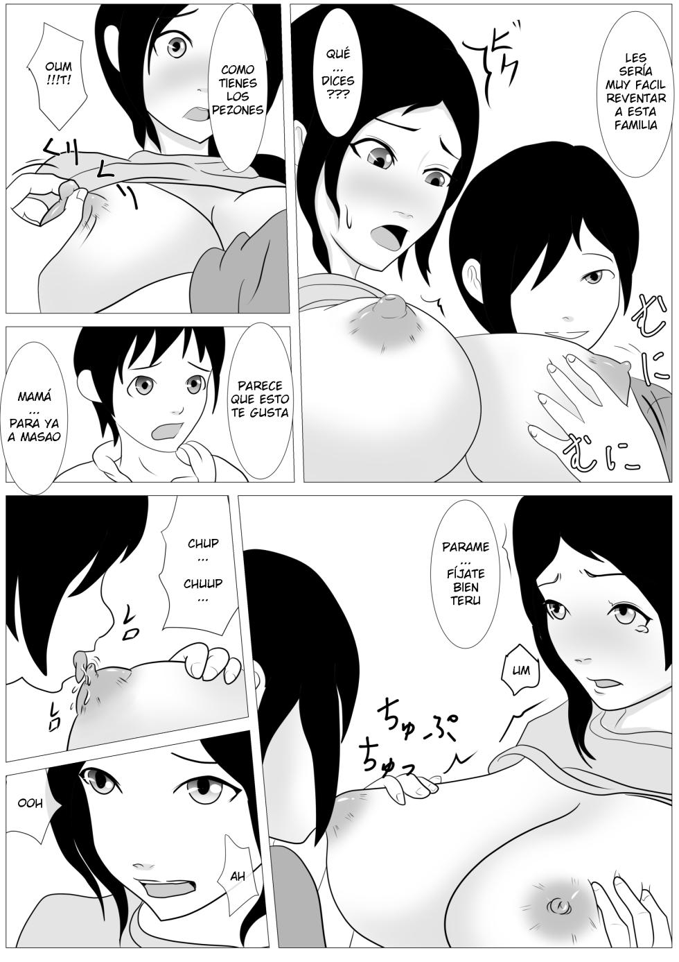 [Kemushi No Bansan Kai] Omae no Kaa-chan Kirei da na - Dakasero yo [Spanish] - Page 12