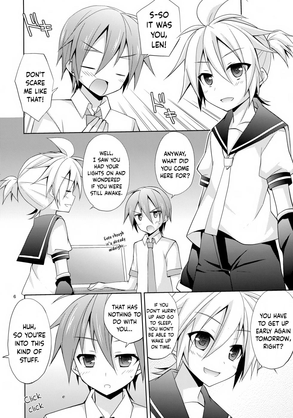 (CCOsaka89) [Mimoton] Len-kun ga Gachi Sugite Kowai | Len-kun Is So Eager It Scares Me (VOCALOID) [English] {Chin²} - Page 6