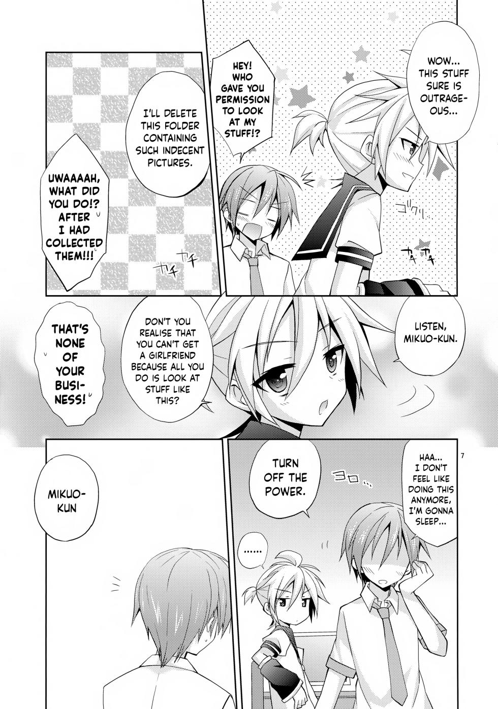 (CCOsaka89) [Mimoton] Len-kun ga Gachi Sugite Kowai | Len-kun Is So Eager It Scares Me (VOCALOID) [English] {Chin²} - Page 7