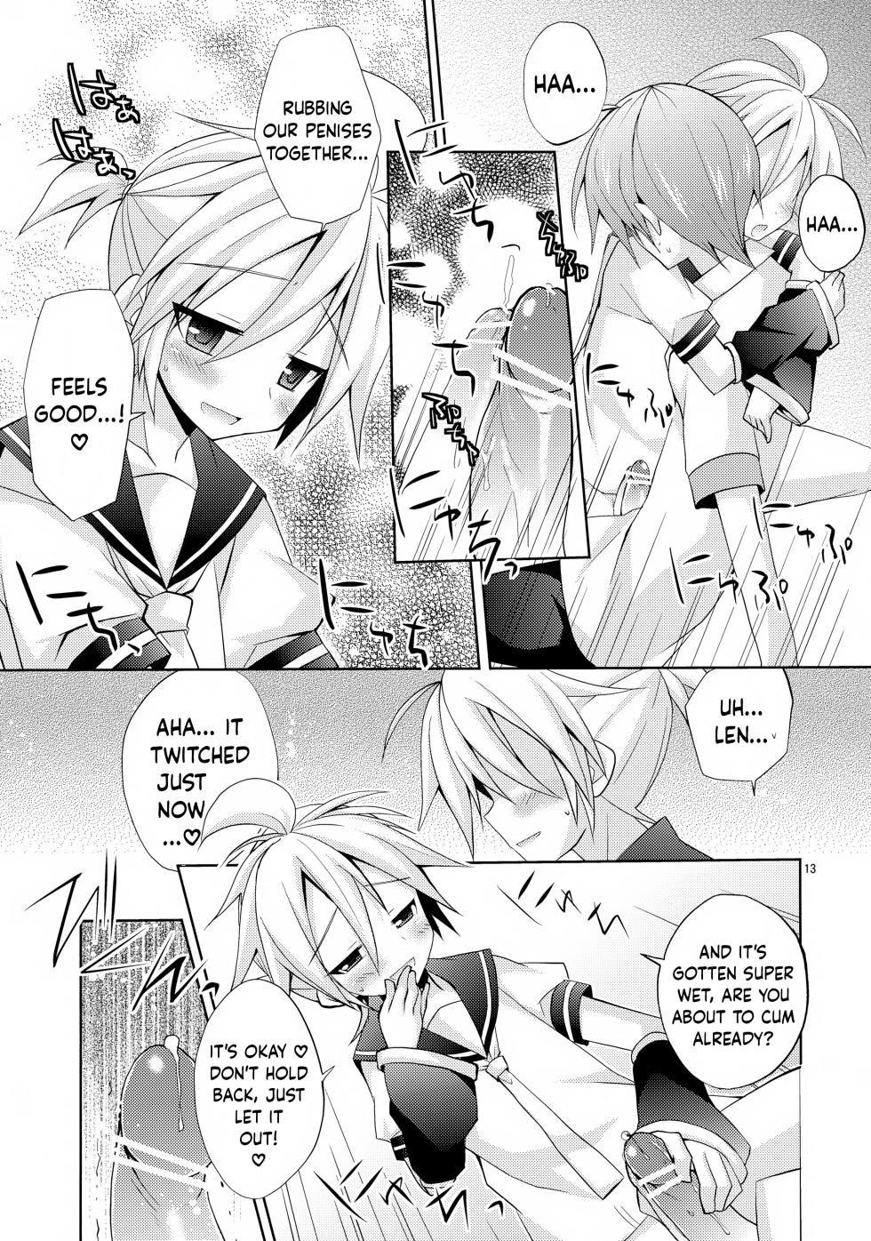 (CCOsaka89) [Mimoton] Len-kun ga Gachi Sugite Kowai | Len-kun Is So Eager It Scares Me (VOCALOID) [English] {Chin²} - Page 13