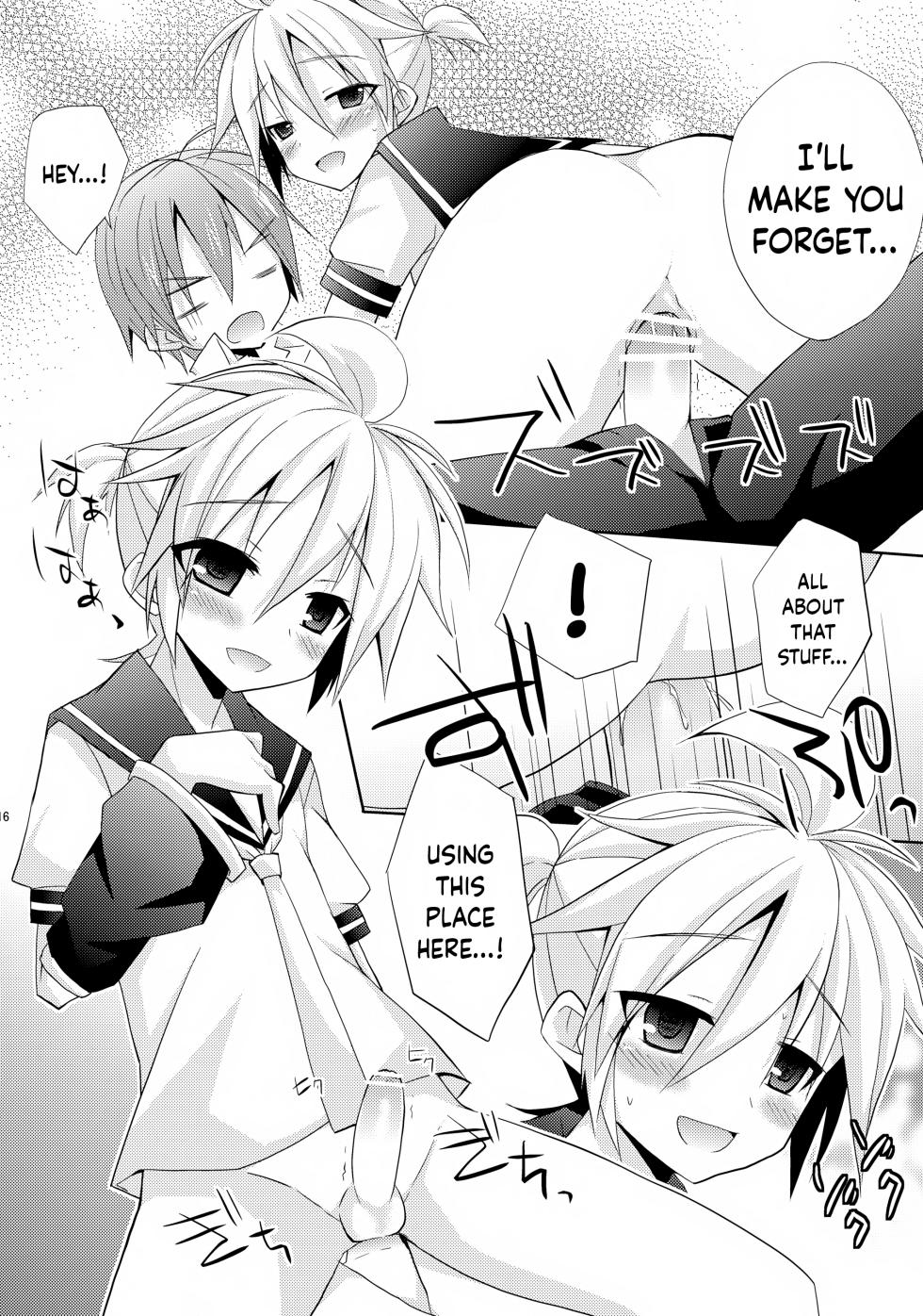 (CCOsaka89) [Mimoton] Len-kun ga Gachi Sugite Kowai | Len-kun Is So Eager It Scares Me (VOCALOID) [English] {Chin²} - Page 16