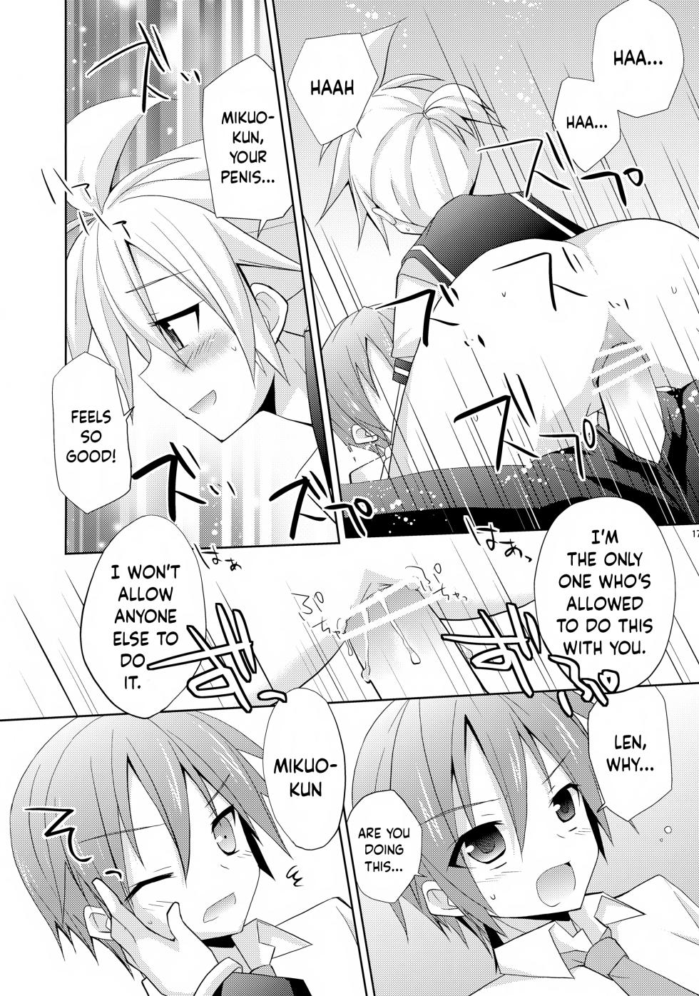 (CCOsaka89) [Mimoton] Len-kun ga Gachi Sugite Kowai | Len-kun Is So Eager It Scares Me (VOCALOID) [English] {Chin²} - Page 17