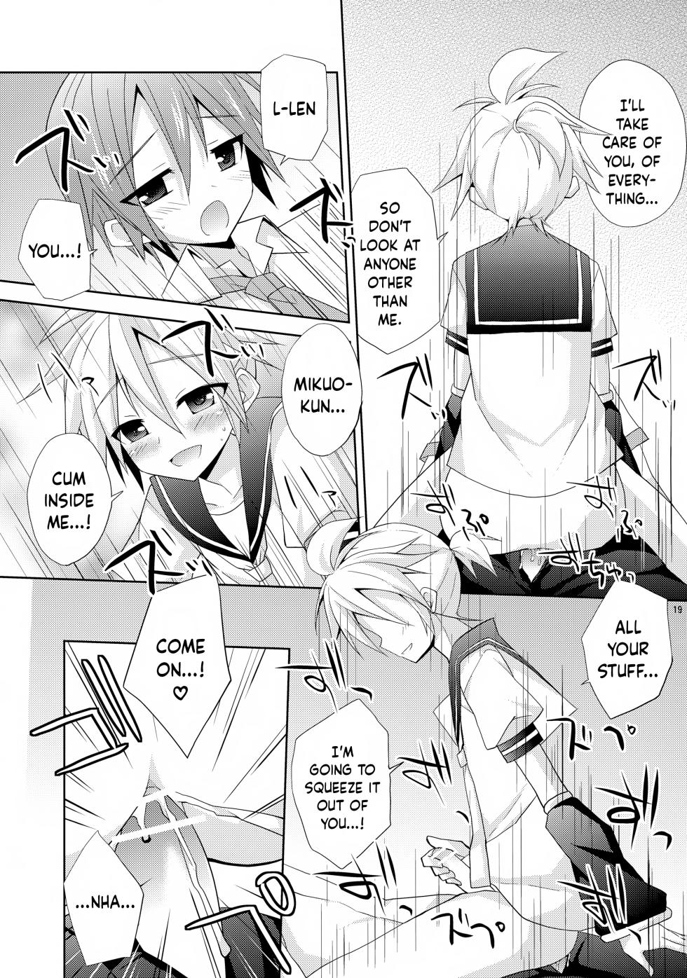 (CCOsaka89) [Mimoton] Len-kun ga Gachi Sugite Kowai | Len-kun Is So Eager It Scares Me (VOCALOID) [English] {Chin²} - Page 19