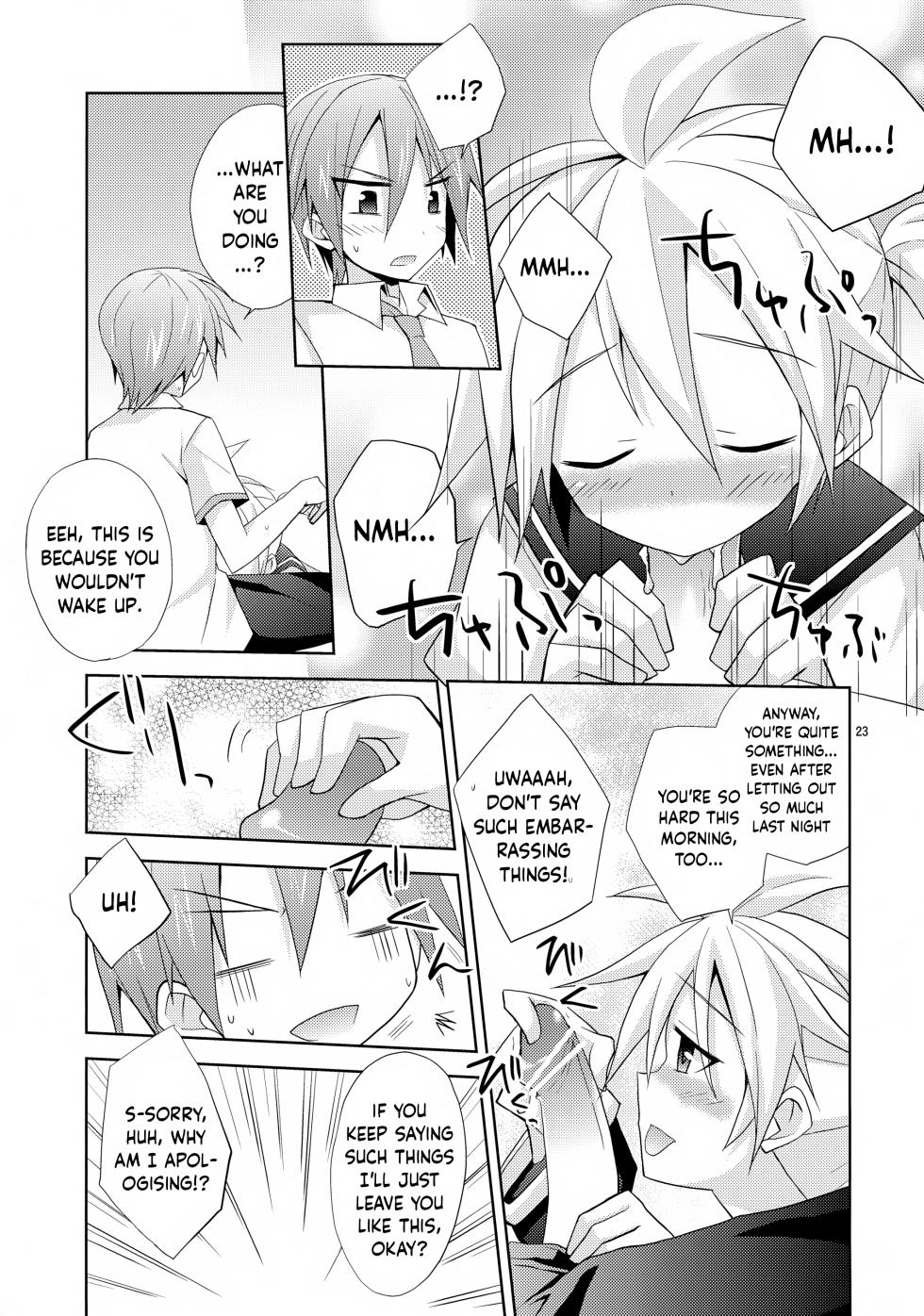 (CCOsaka89) [Mimoton] Len-kun ga Gachi Sugite Kowai | Len-kun Is So Eager It Scares Me (VOCALOID) [English] {Chin²} - Page 23