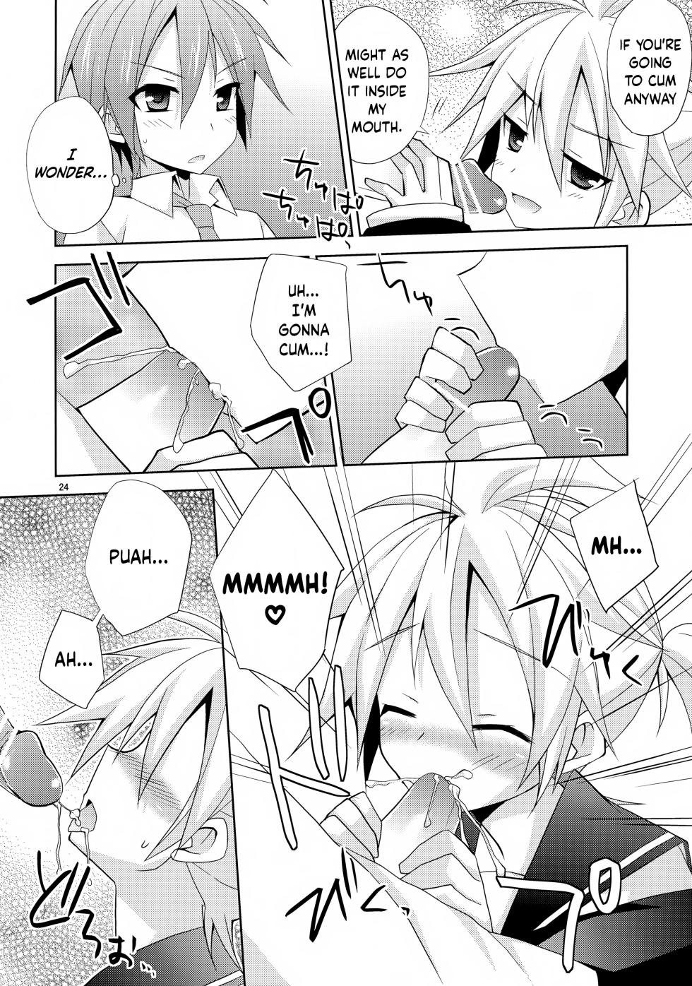(CCOsaka89) [Mimoton] Len-kun ga Gachi Sugite Kowai | Len-kun Is So Eager It Scares Me (VOCALOID) [English] {Chin²} - Page 24