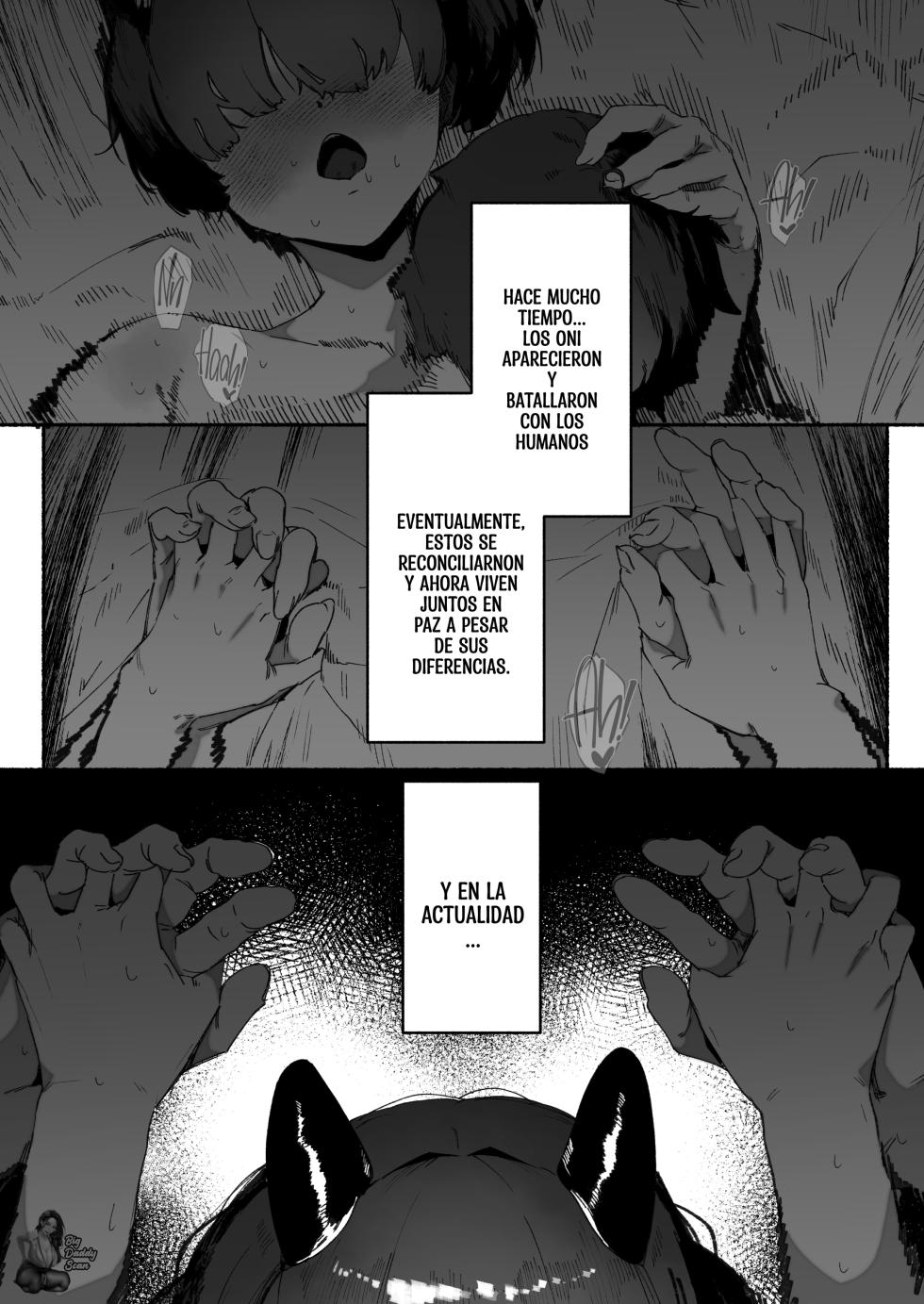 [AHOBAKA (aho)] Oni no Ko Ochita｜Caída De La Oni [Spanish] [BigDaddy Scan] [Decensored] [Digital] - Page 2