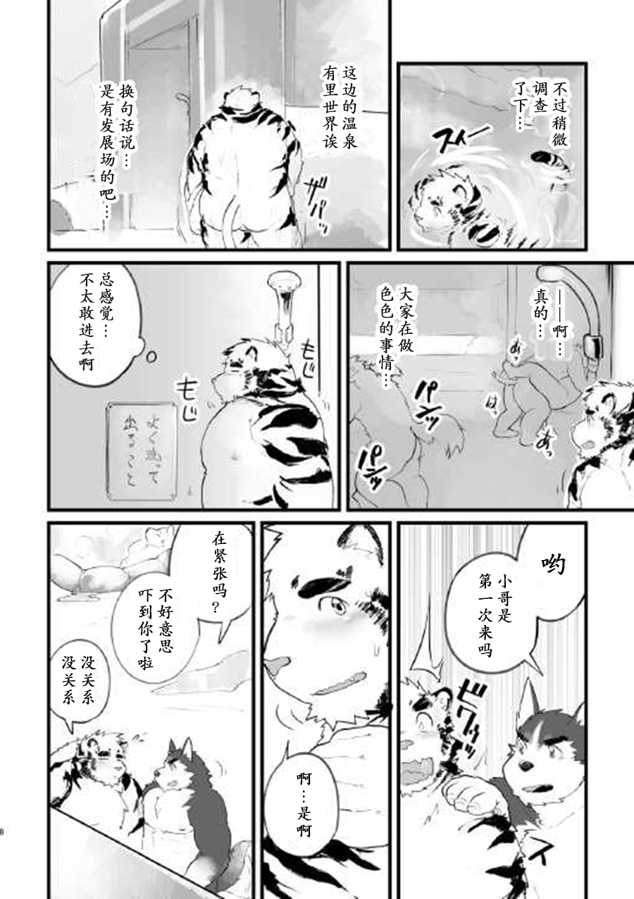 (Kansai Kemoket 6) [Studio Higemori (Higemorigen)] 羁绊温泉 [Chinese] - Page 9