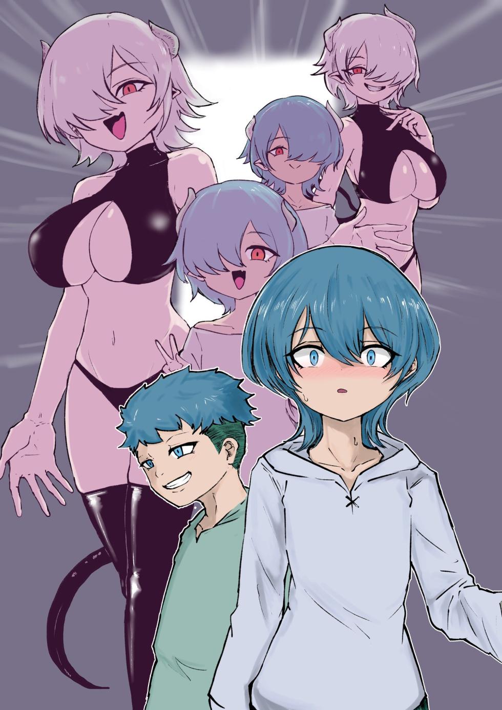 [Permission (Dendou Monaka)] Tsukamatte Iru Succubus o Ochinchin de Ijimetara Hofuku Sareta Ohanashi [English] - Page 35