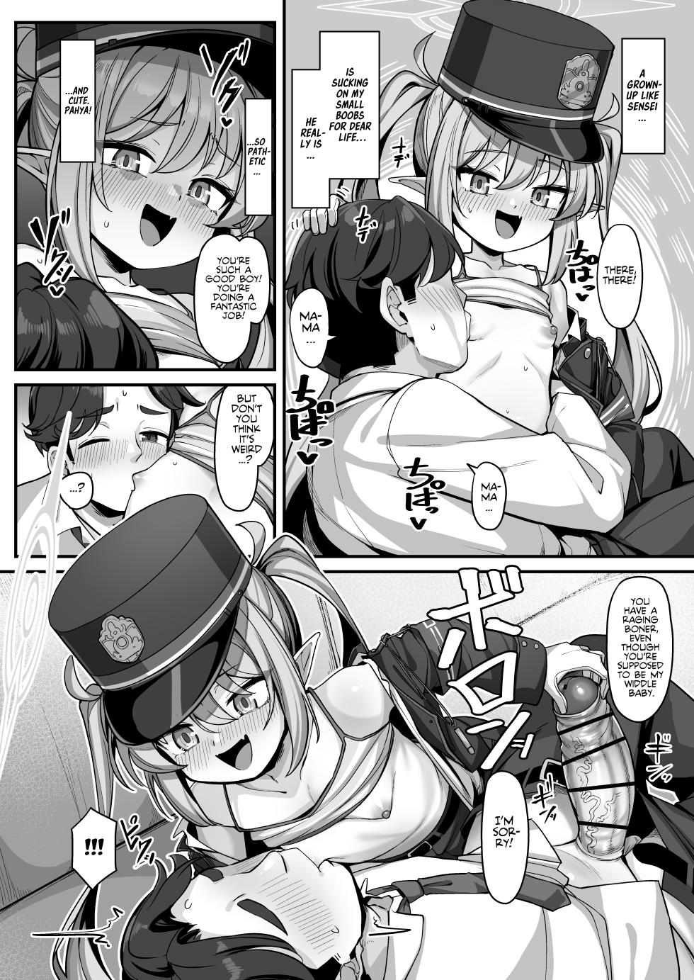 [Konnyaku Mura (konnyaku)] Tachibana Nozomi ni Babutte Ogyattetara Osowarechatta Hanashi | I Said Goo-goo Gaa-gaa to Nozomi and She Raped Me! (Blue Archive) [English] [Team Rabu2] [Digital] - Page 9