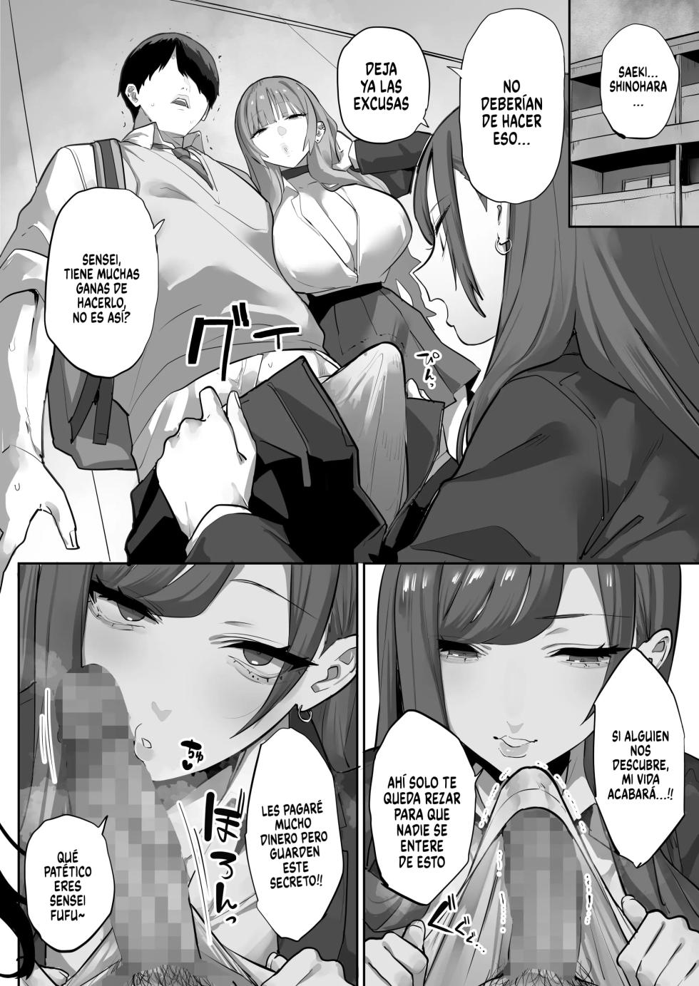 [Ofuton de Suyaa (Mitsudoue)] Oshiego no Gal o Kau｜Gastando Mi Dinero en Mis Alumnas Gyaru [Spanish] [P7NEKO] - Page 7