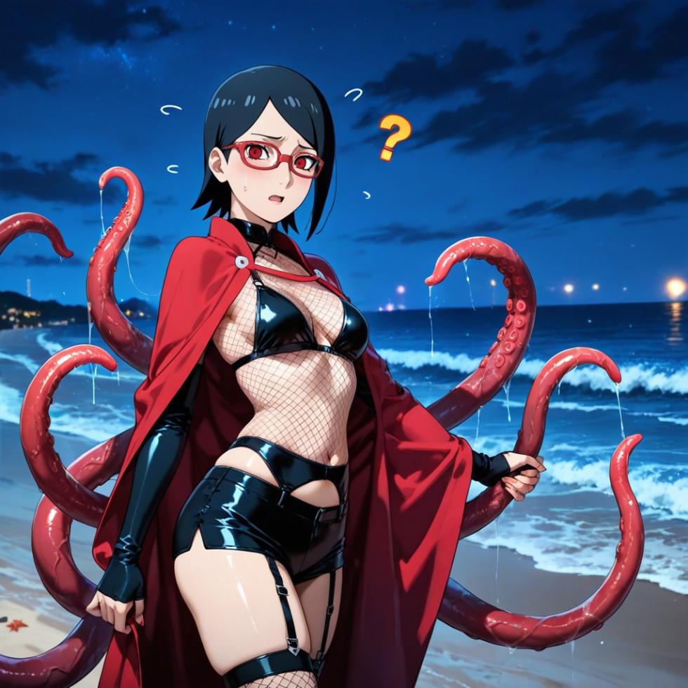 (Patreon - WaifuRain) Sarada Uchiha from Boruto - Tentacles Opening Scene (AI Generated) - Page 10