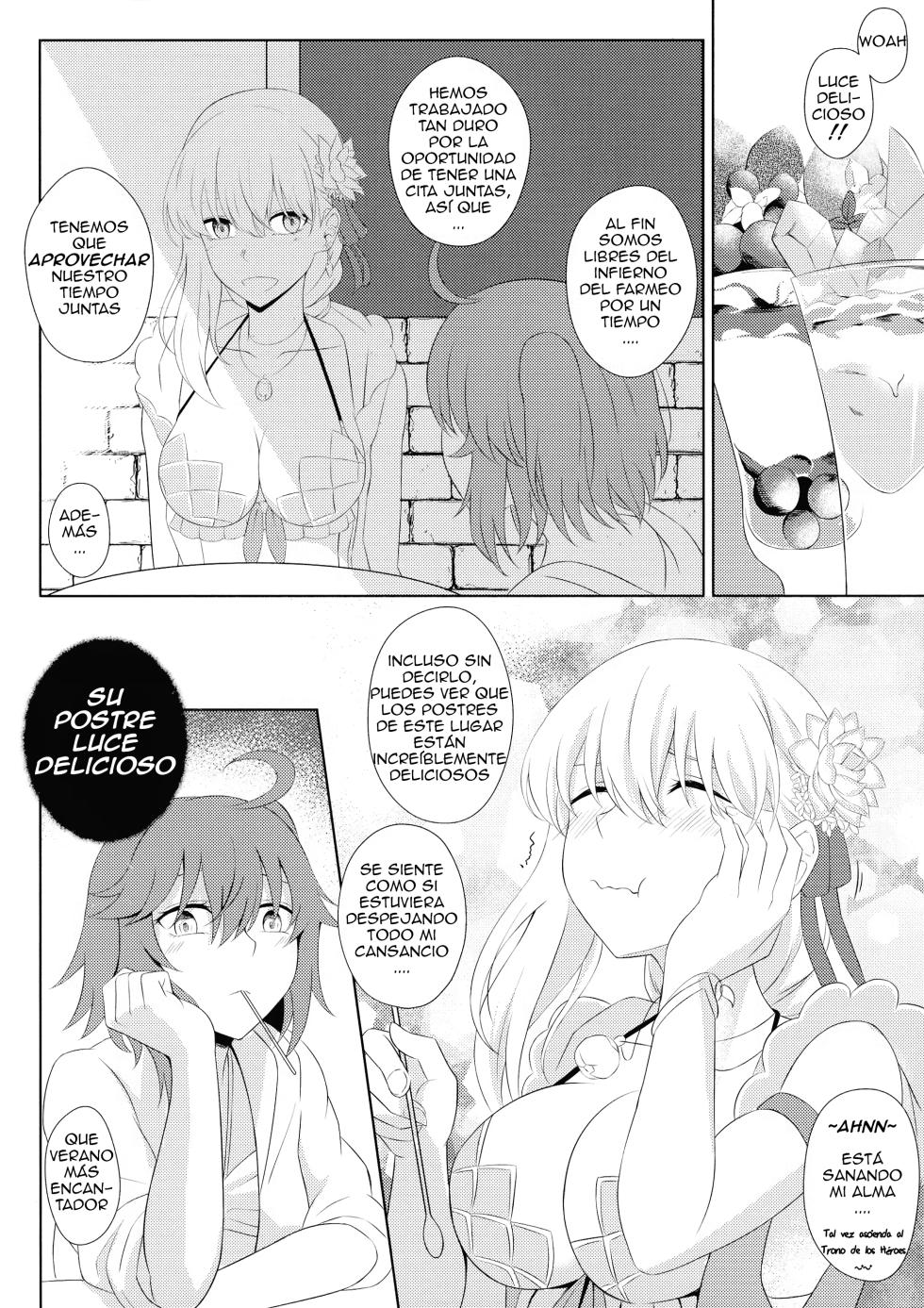 (C104) [Yashoku Jinshin (Rinkopoi)] Kama to Honeymoon - Honeymoon with Kama (Fate/Grand Order) [Spanish] - Page 5
