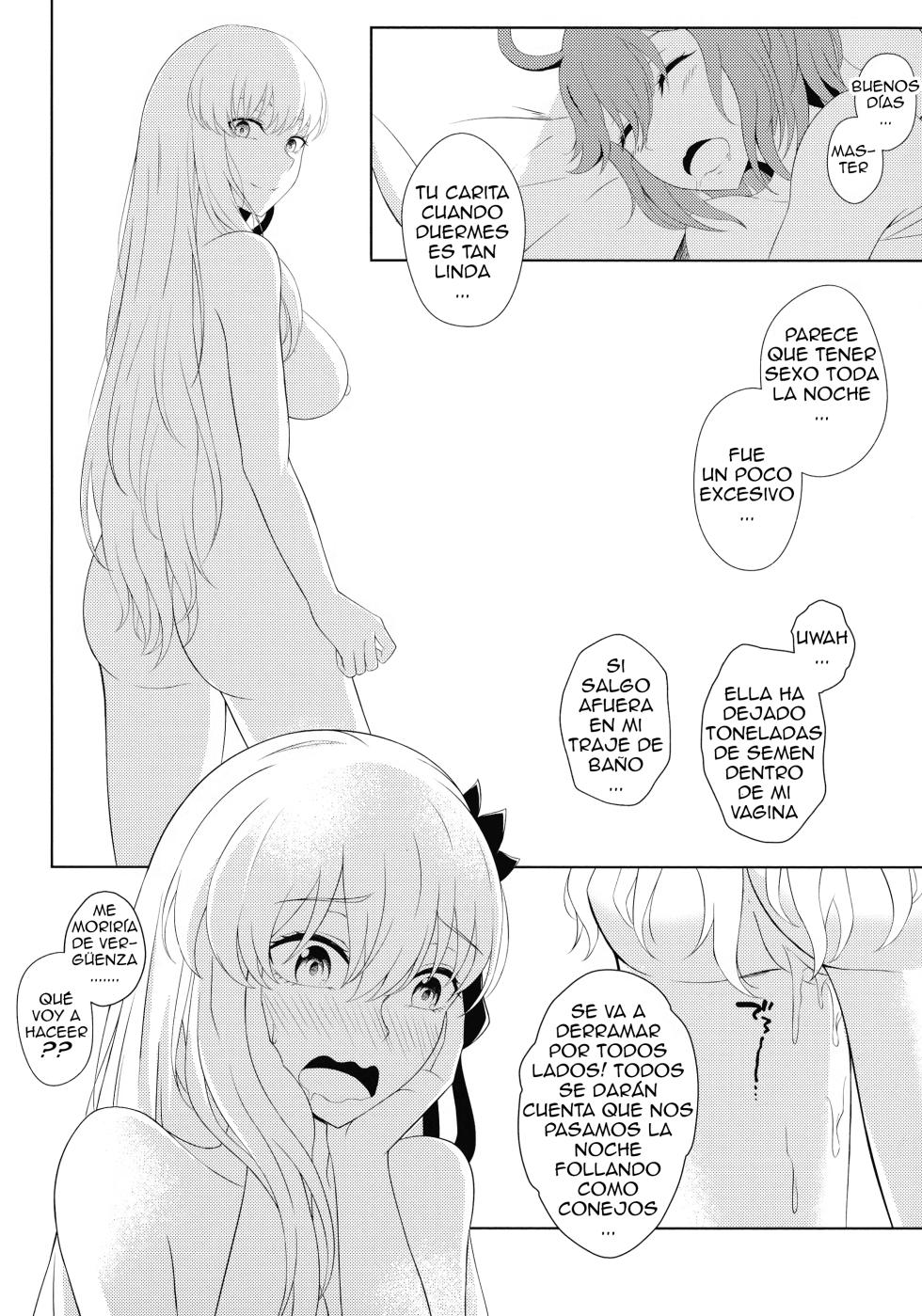 (C104) [Yashoku Jinshin (Rinkopoi)] Kama to Honeymoon - Honeymoon with Kama (Fate/Grand Order) [Spanish] - Page 28