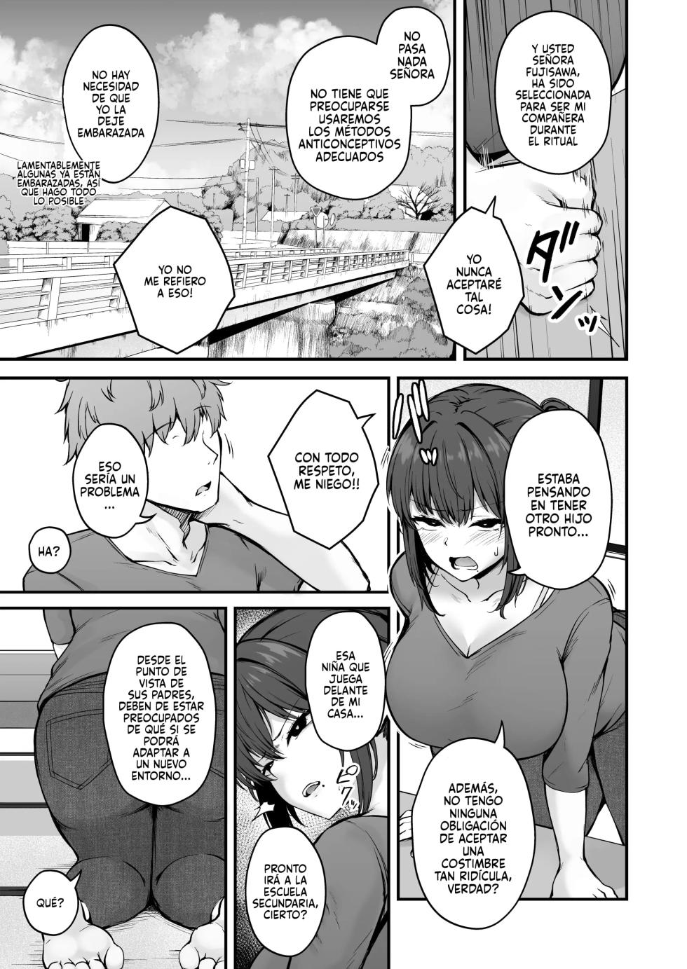 [Eagle Land (Takamaru)] Niezuma -Toaru Mura no Inshuu no Kiroku-｜Esposa de Sacrificio -Un Relato sobre las Costumbres Sexuales de cierto Pueblo- [Spanish] [P7Neko] [Digital] - Page 6
