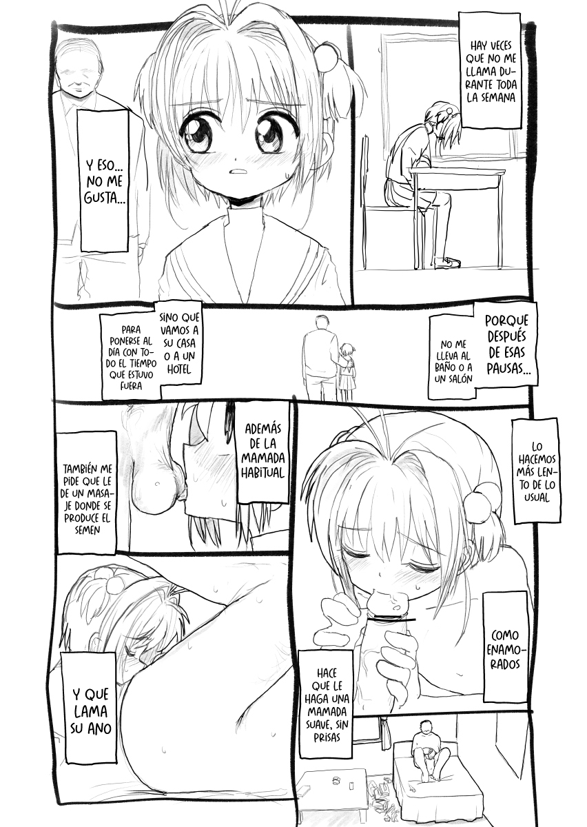 [Futotta Obasan] Sakura-chan Kouin Manga | Manga de Sexo oral de Sakura-chan (Cardcaptor Sakura) [Spanish] [Traducciones Necesarias] - Page 17