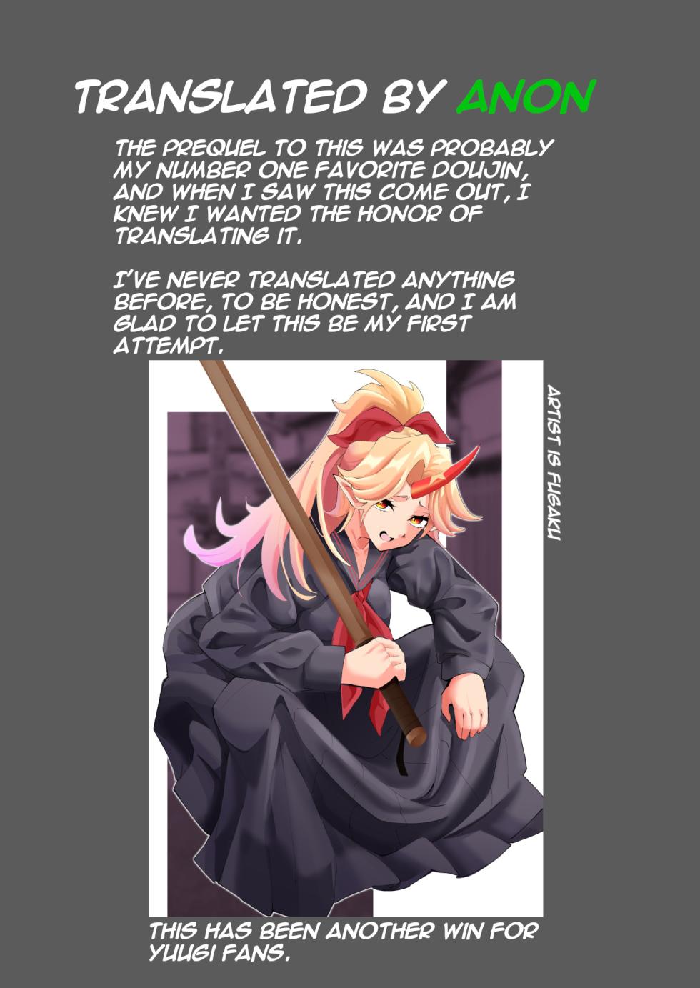 [Kugara] Yuugi Nee-san to Orc ga Kunzu Hoguretsu 2 | Yuugi Locked In A Grapple With An Orc 2 (Touhou Project) [English] [Digital] - Page 40
