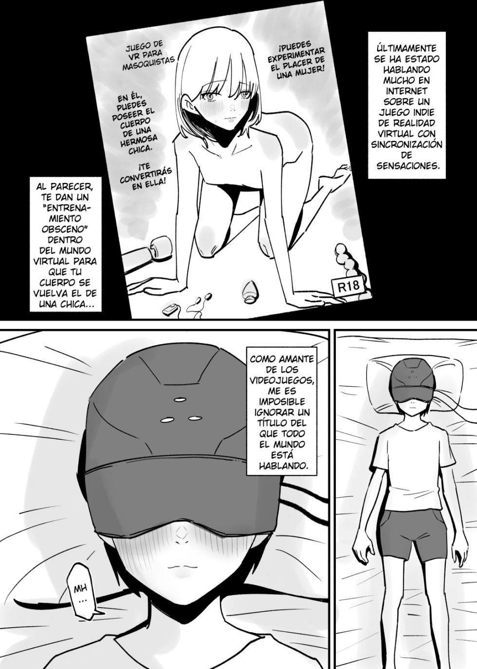 [Hachihachihachi] Un Juego Donde Puedes Convertirte en una Chica -Parte 1- Onnanoko ni Nareru Game 1 - Spanish - Page 2