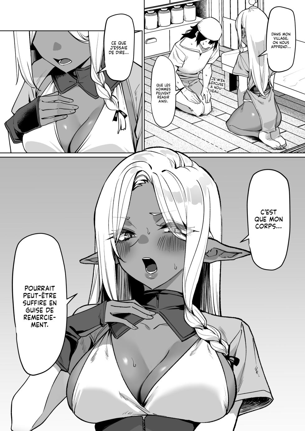 [MM] Kasshoku Elf o Tasuketara Ongaeshi Sareta Hanashi | L'Histoire où j'ai aidé une Elfe à la Peau Mate et où elle m'a rendu la pareille [French] [Lopxi] - Page 7