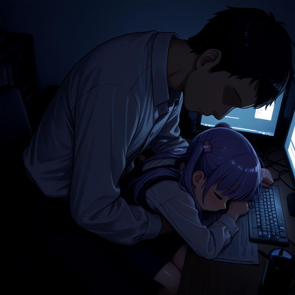 [Pixiv] (87756114) (もう一人の僕)  徹夜してたら別部署の社員に襲われる青葉ちゃん [AI Generated] - Page 6