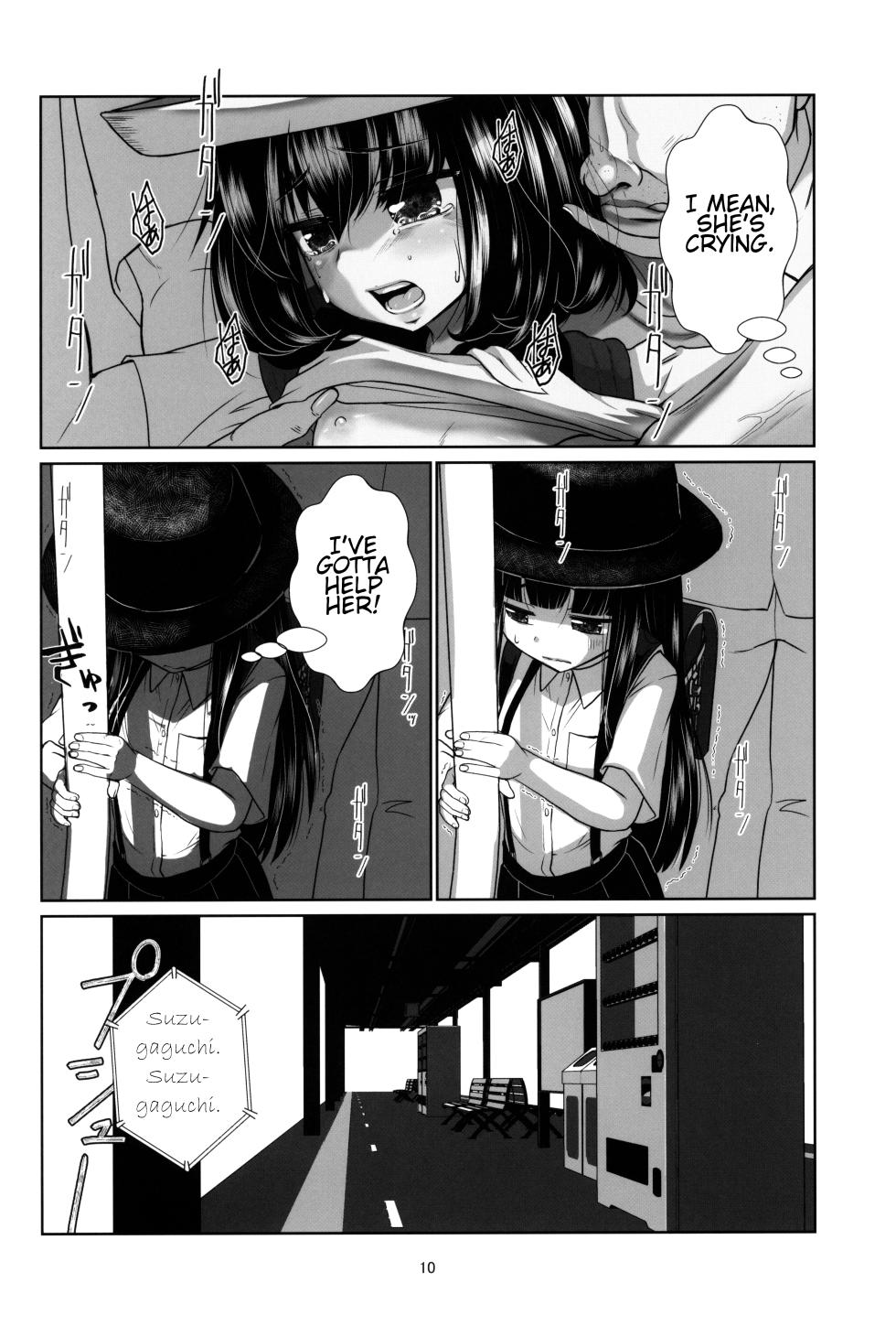 (C100) [Shiritsu Sakuranbo Shougakkou (Misooden)] Lolicon Kaisoku Shoujo Kanin Sharyou | The pedo express The train where girls get molested [English] - Page 9