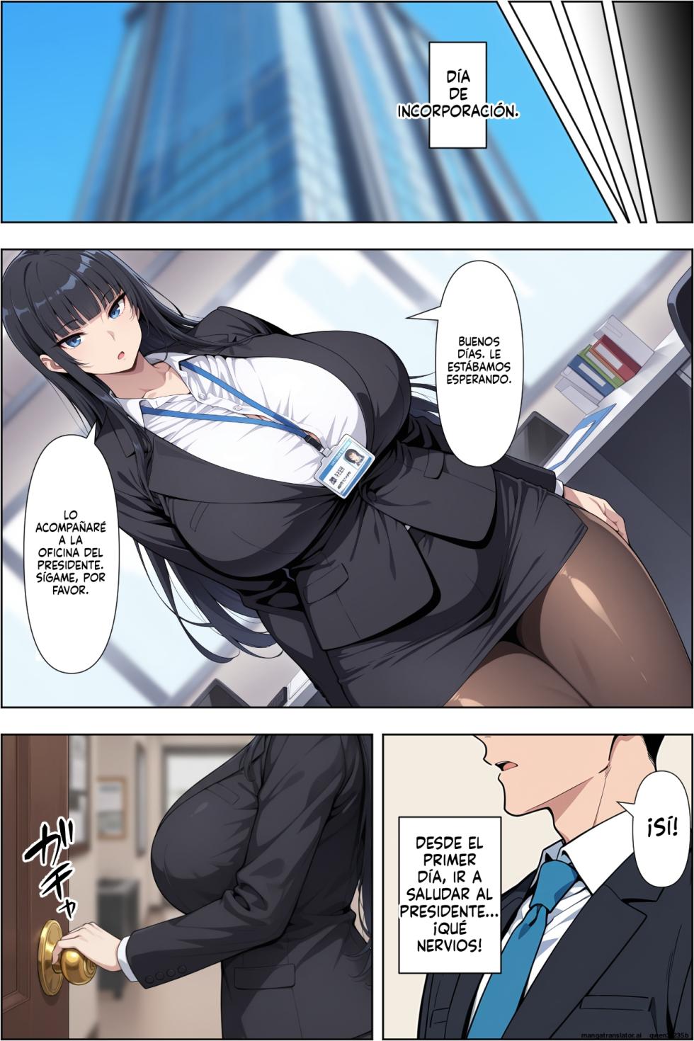 Tenshoku shitara bakunyuu gyaru shachou no seiyoku shori-gakari ni ninmei sareta kudan (Spanish) MTL - Page 18