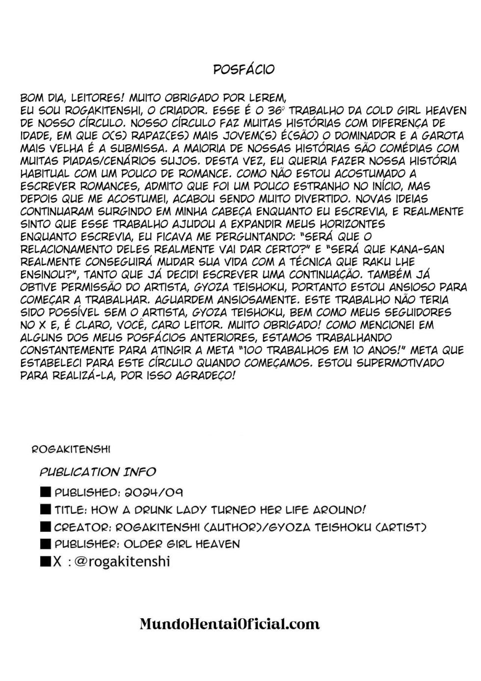 [Toshiue Onee-san Tengoku (Gyouza Teishoku)] Yopparai Nee-chan no Jinsei ga Kouten suru Koudou Henyou [Portuguese-BR] - Page 36