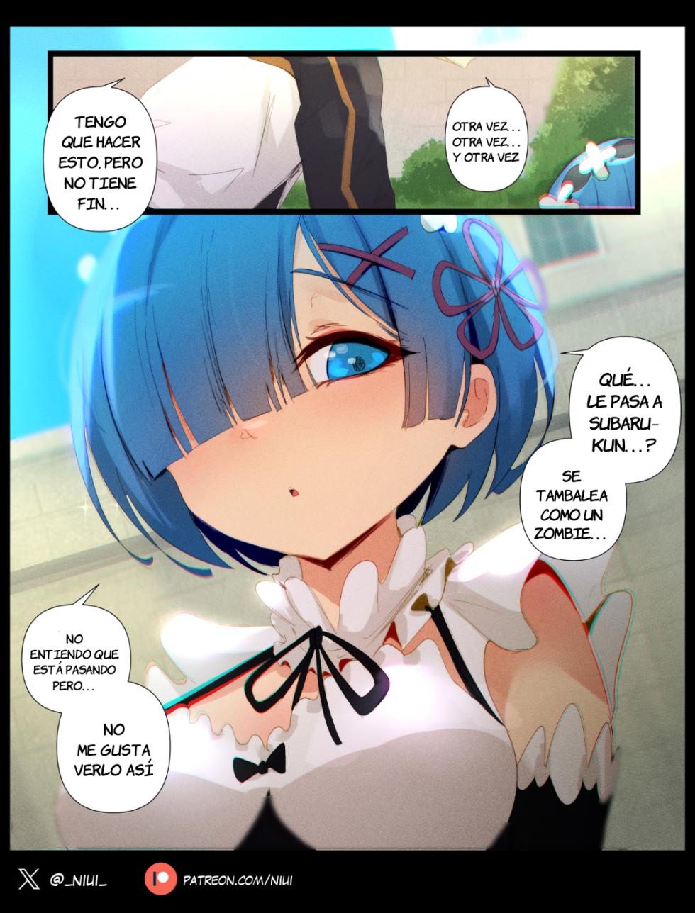 [Niui] Terapia Después del Anochecer - Rem x Subaru (Re׃Zero kara Hajimeru Isekai Seikatsu) [Spanish] [JFairy Traslate] - Page 1