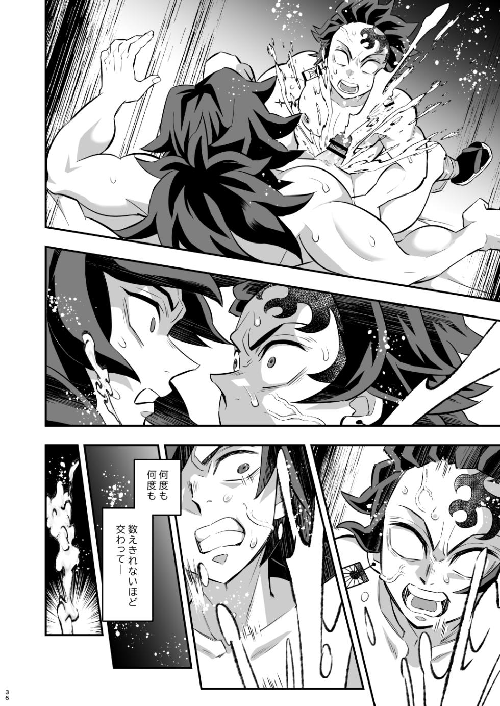 [Okashi Tai (Kin no Tamamushi)] INFINITY CASTLE TANJIRO ⅹ GIYU Ver. (Kimetsu no Yaiba) [Digital] - Page 36