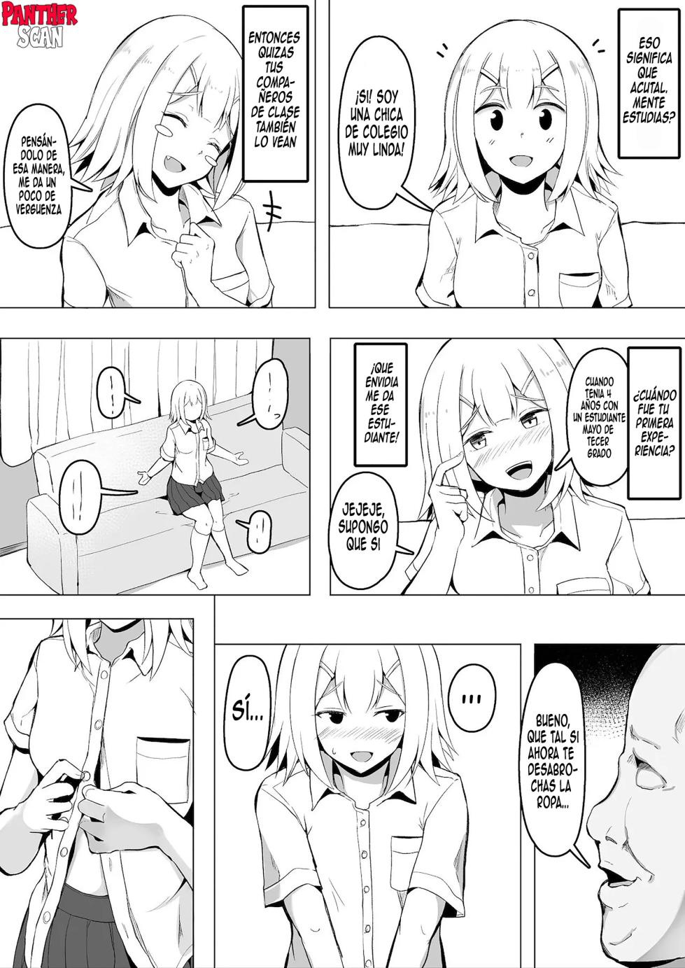 クラスメイトに自分のAVを営業活動するJKちゃん | Una chica de instituto que promociona su vídeo porno entre sus compañeros de clase [Spanish] [Panther Scan] [Digital] - Page 6