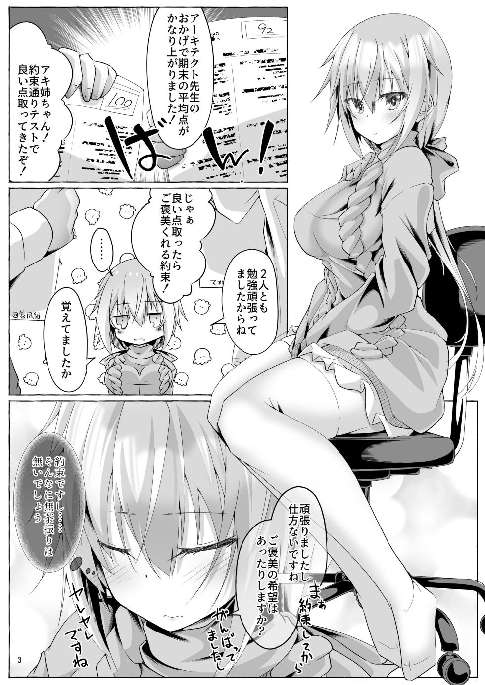 [MOJIYA (MOJA)] Aki Nee-chan to H na Gohoubi (Frame Arms Girl) [Digital] - Page 3