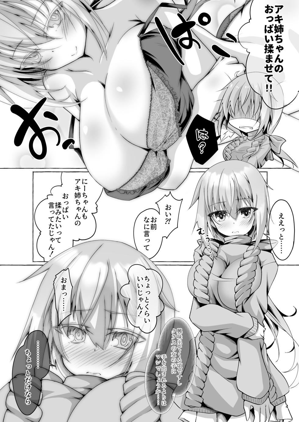 [MOJIYA (MOJA)] Aki Nee-chan to H na Gohoubi (Frame Arms Girl) [Digital] - Page 4