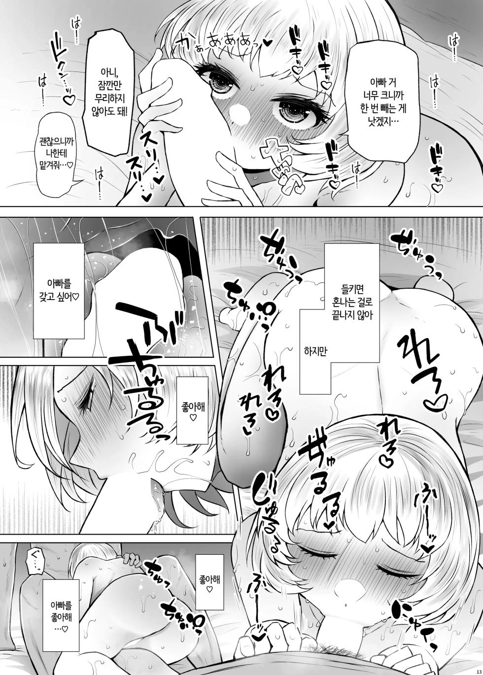 [Furafura Toxin (Arano Oki)] Idensei Shikkan no Risk ga Nai nara Papa to Kozukuri Shite mo Ii yo ne♥ 3 | 유전성 질환의 위험이 없다면 친아빠랑 아이를 만들어도 괜찮겠지♥ 3 [Korean] [AI번역] [Digital] - Page 13