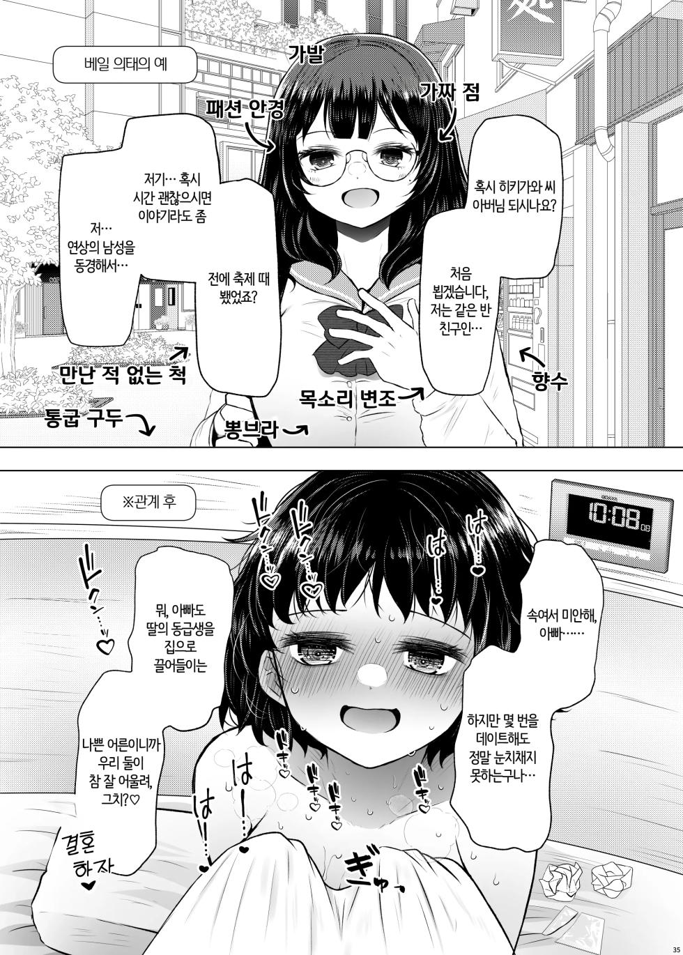 [Furafura Toxin (Arano Oki)] Idensei Shikkan no Risk ga Nai nara Papa to Kozukuri Shite mo Ii yo ne♥ 3 | 유전성 질환의 위험이 없다면 친아빠랑 아이를 만들어도 괜찮겠지♥ 3 [Korean] [AI번역] [Digital] - Page 35