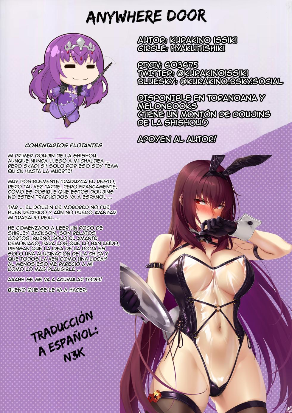 (C94) [Hyakuitishiki (Kurakino Issiki)] Anywhere Door (Fate/Grand Order) [Spanish] - Page 26