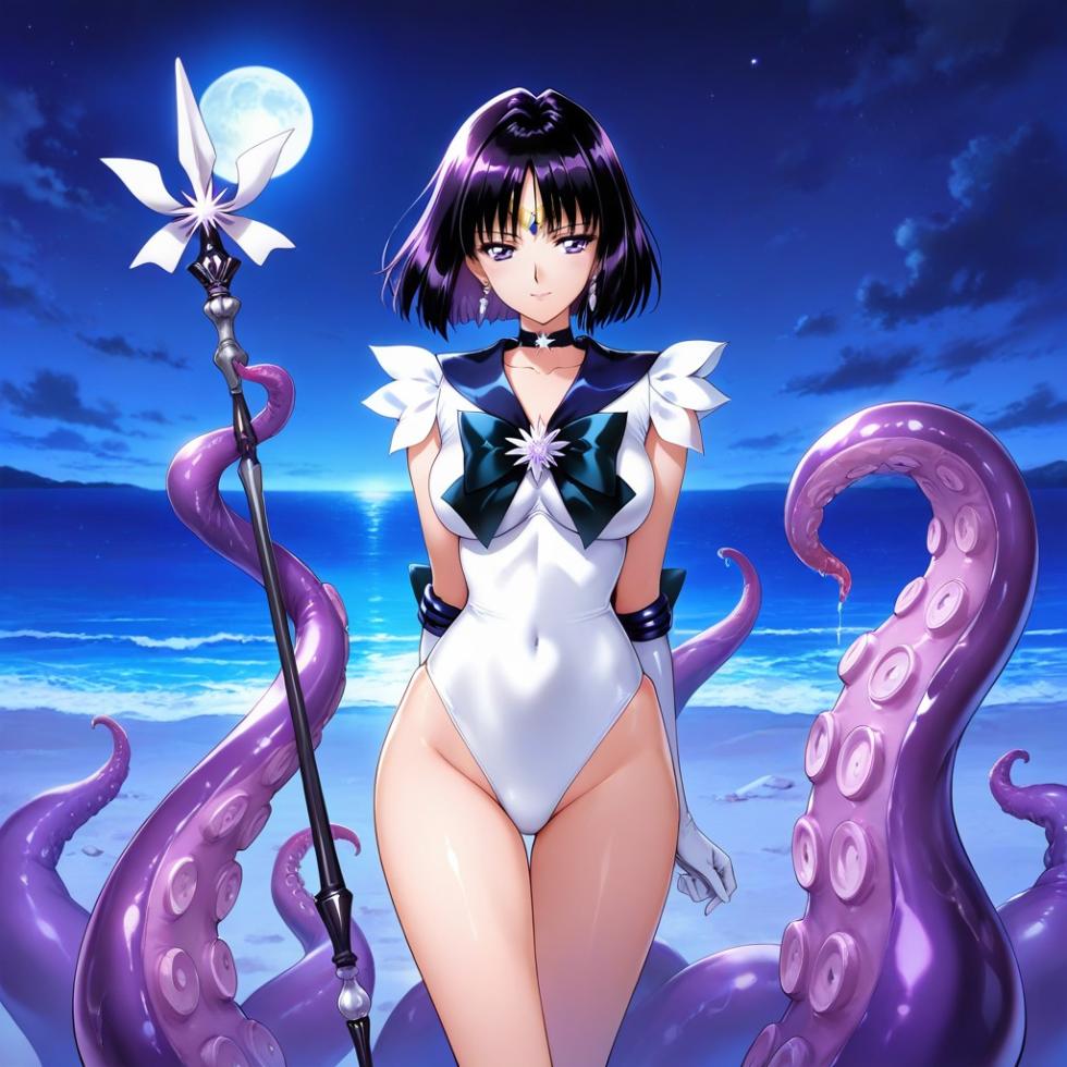 (Patreon - WaifuRain) Sailor Saturn Tentacles - Opening [AI Generated] - Page 13