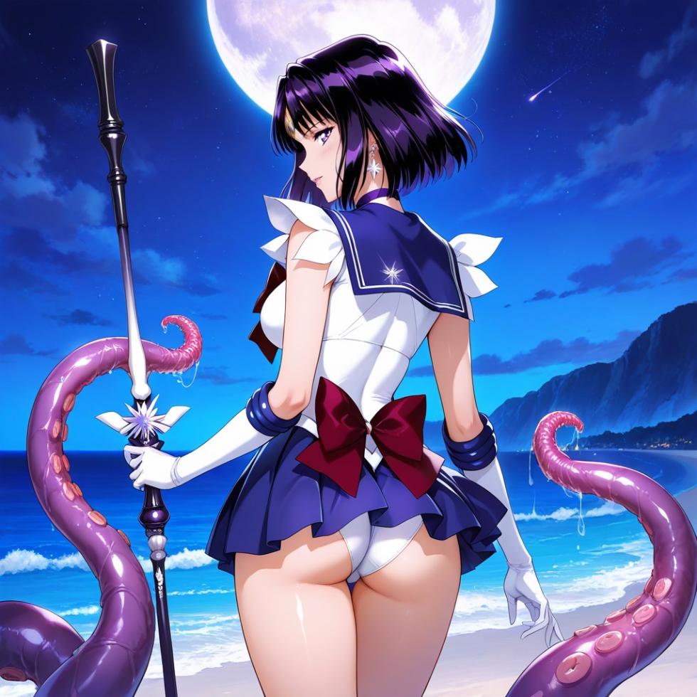 (Patreon - WaifuRain) Sailor Saturn Tentacles - Opening [AI Generated] - Page 16