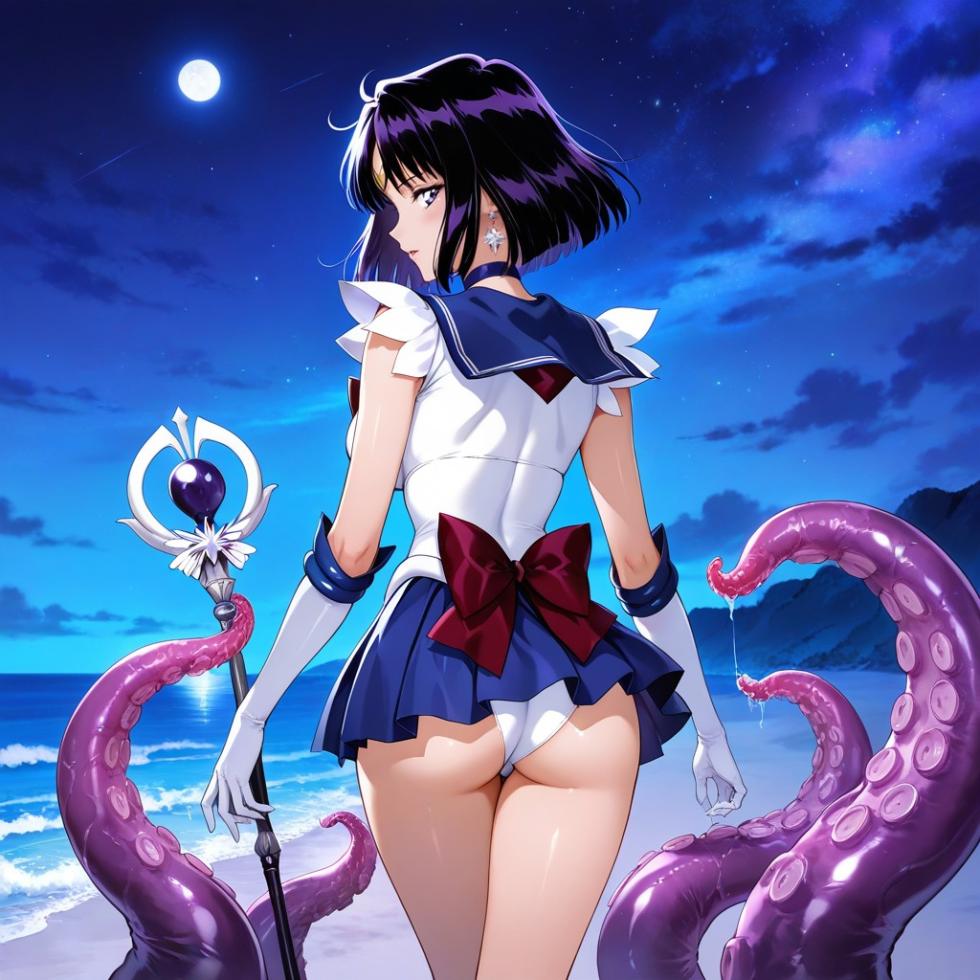 (Patreon - WaifuRain) Sailor Saturn Tentacles - Opening [AI Generated] - Page 19