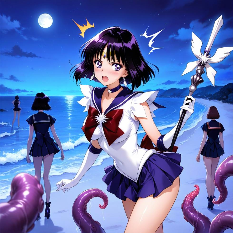(Patreon - WaifuRain) Sailor Saturn Tentacles - Opening [AI Generated] - Page 20