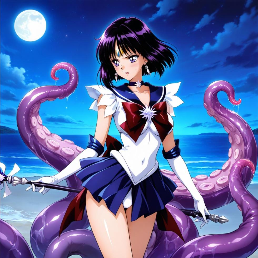 (Patreon - WaifuRain) Sailor Saturn Tentacles - Opening [AI Generated] - Page 23