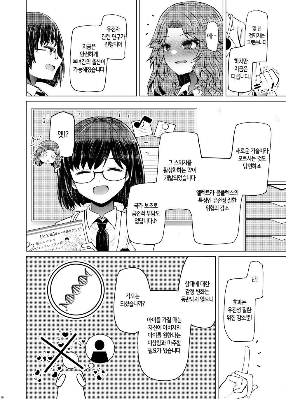 [Furafura Toxin (Arano Oki)] Idensei Shikkan no Risk ga Nai nara Papa to Kozukuri Shite mo Ii yo ne♥ 5 | 유전성 질환의 위험이 없다면 친아빠랑 아이를 만들어도 괜찮겠지♥ 5 [Korean] [AI번역] [Digital] - Page 10