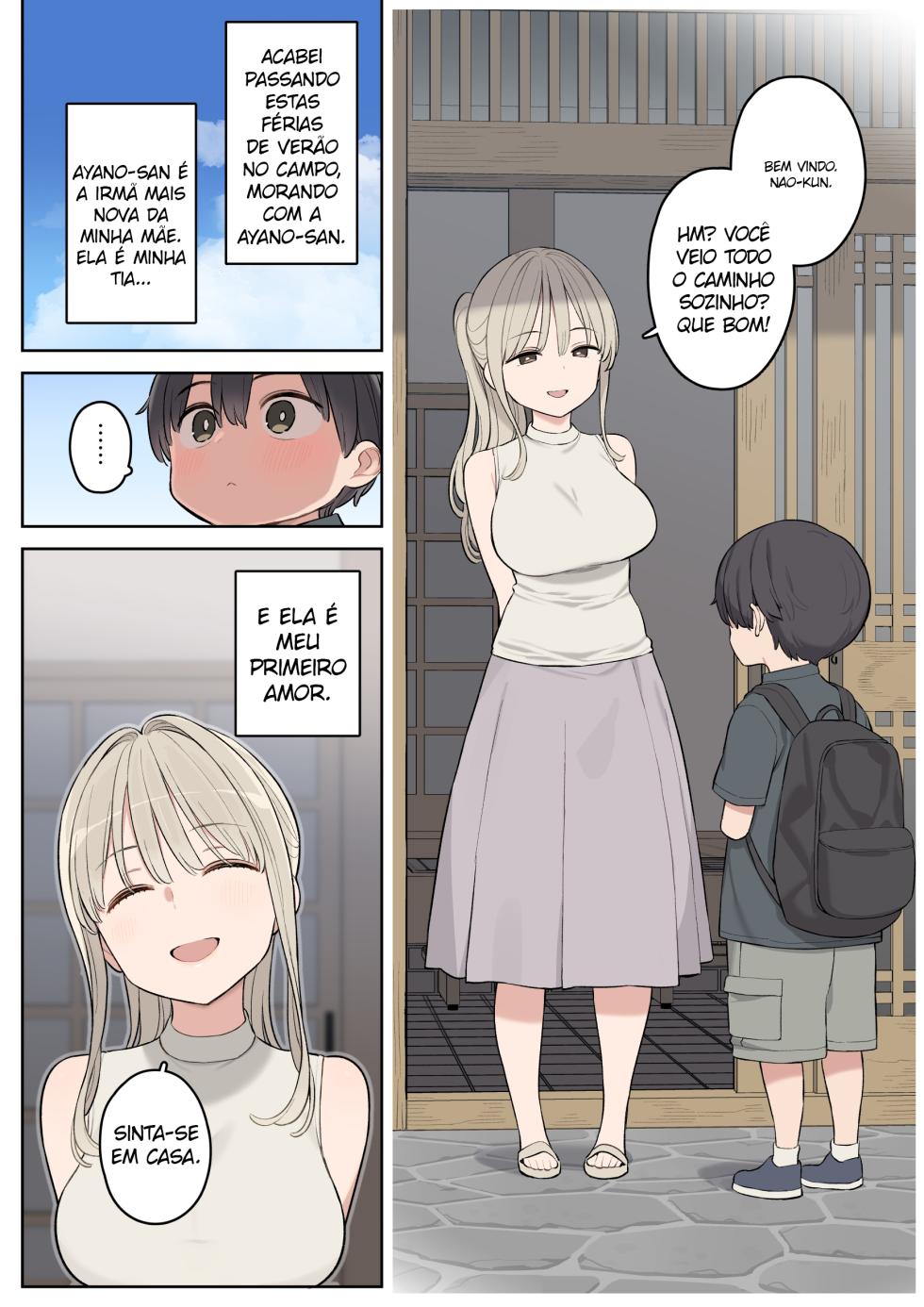 [Higuma-ya (Nora Higuma)] Natsuyasumi wa Inaka de Ayano-san ni Amaetai. [Portuguese-BR] - Page 2