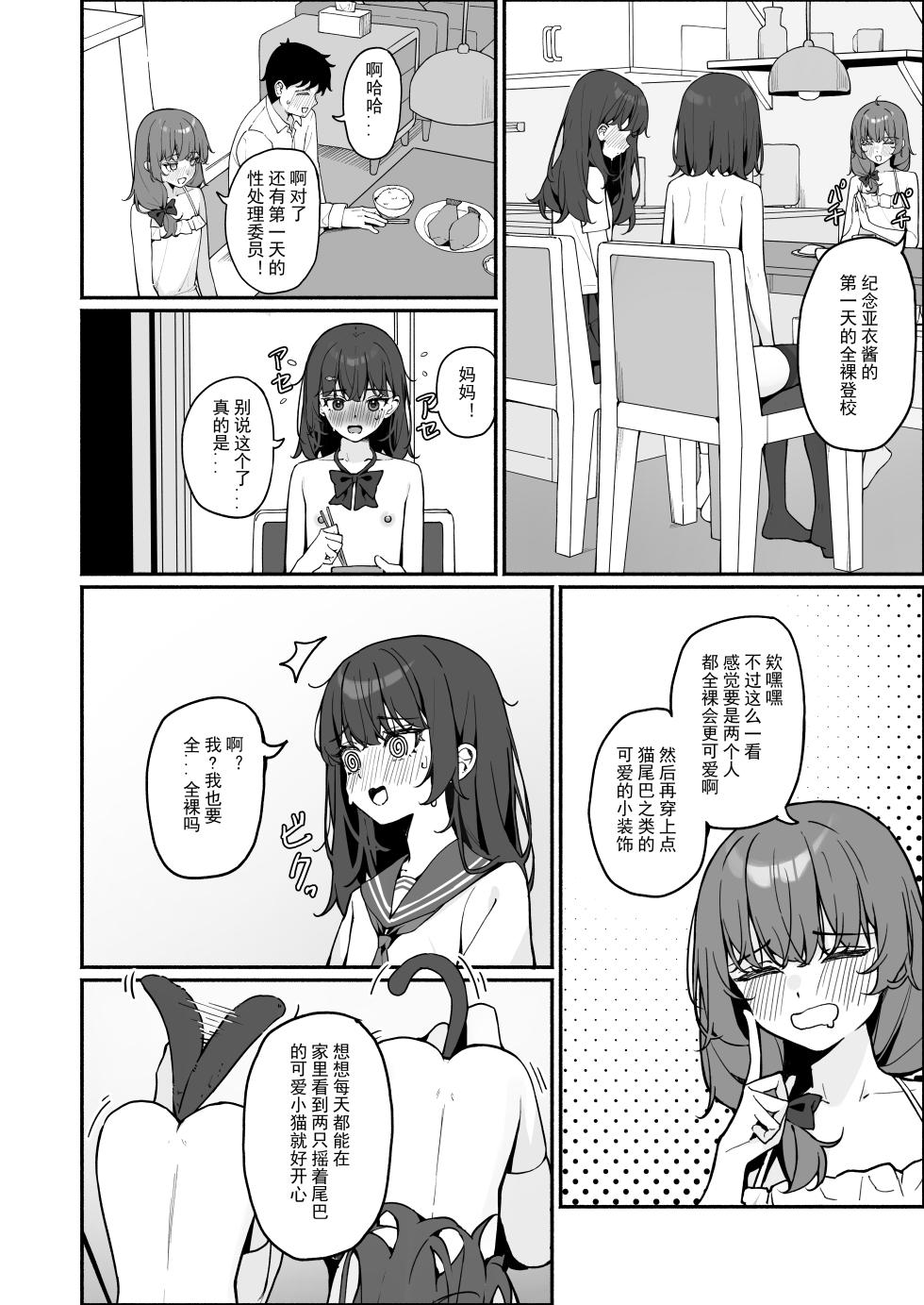 [Saki Rinku] Kyou Kara Zenra Toukou 3 [Chinese] - Page 12